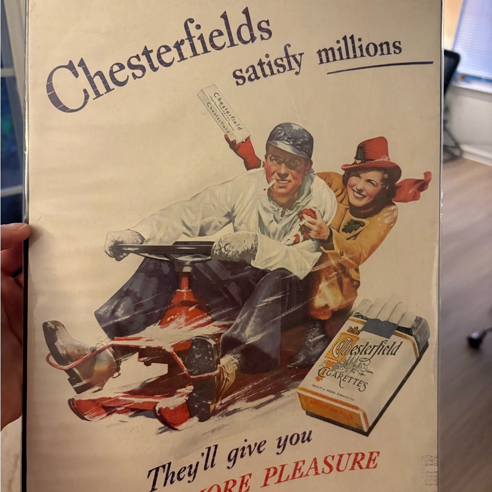 Vintage 1938 Chesterfield Cigarettes Vintage Magazine Ad – Retro Tobacco Print - Picture 5 of 7